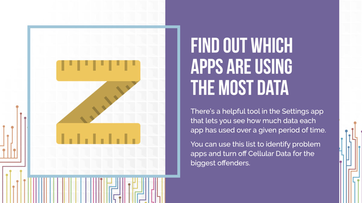What uses data on iphone using too much the fix 