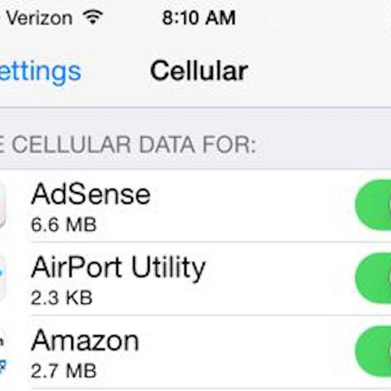 What uses data on iphone using too much the fix 