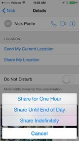 Share My Location iPhone