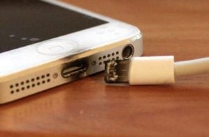 scorched iphone usb cable