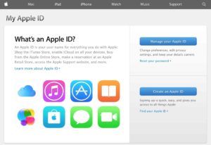 apple's apple id website