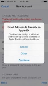 Email Address Is Already an Apple ID iPhone