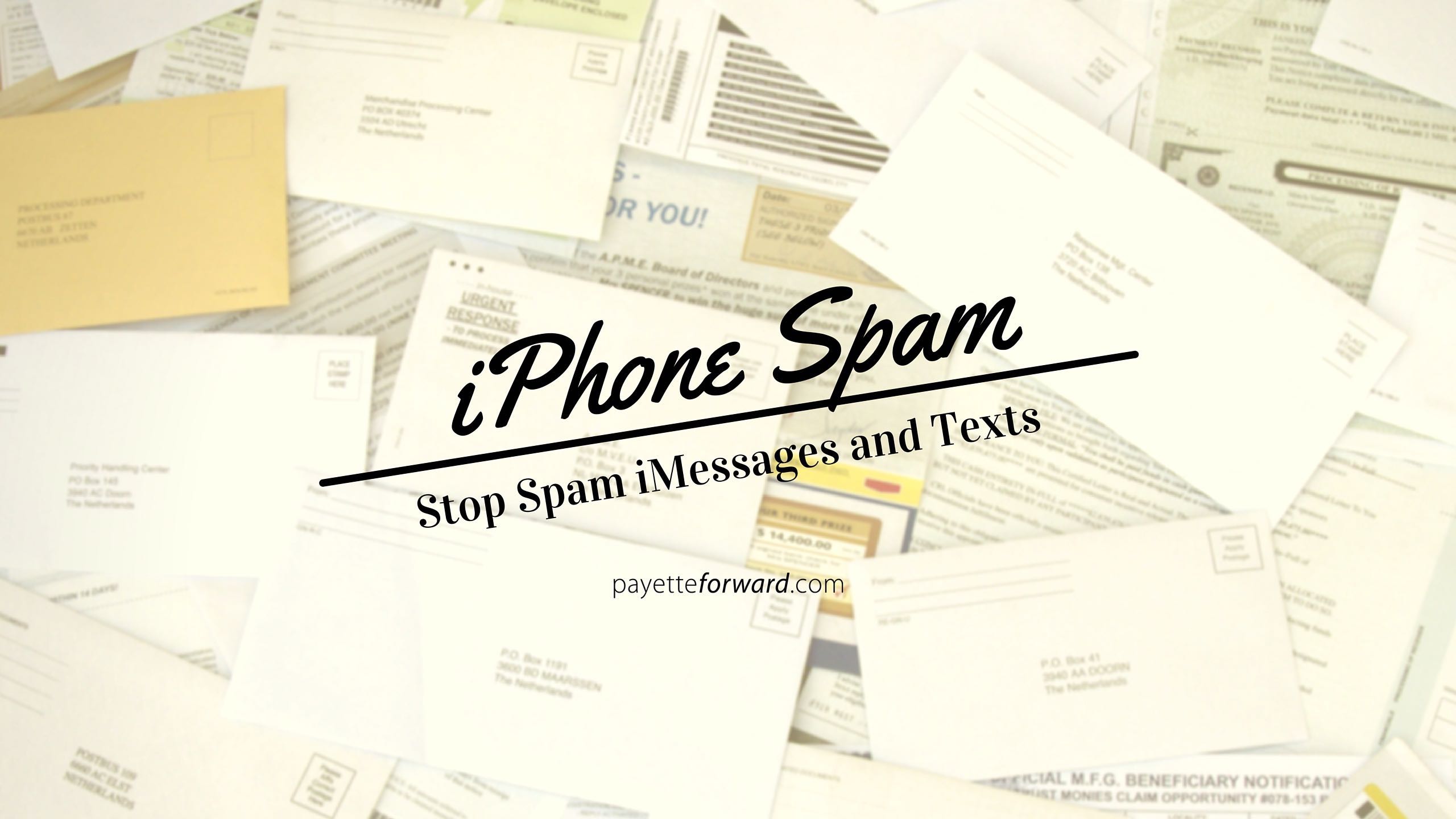 how do i stop spam group texts on my iphone