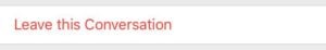 Abandonar esta Conversación funciona