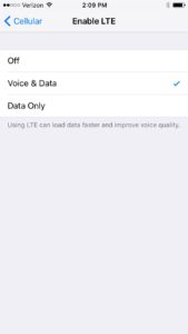 settings enable lte voice