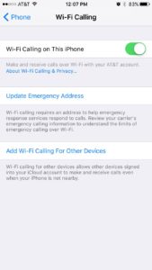 wi-fi calling on this iphone settings