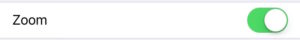 zoom on in settings
