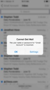 Why is my email not working on ipad