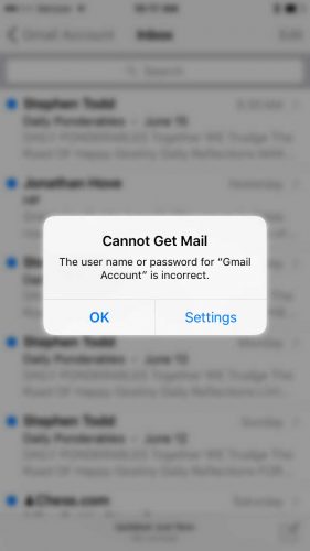 Gmail Cannot Get Mail