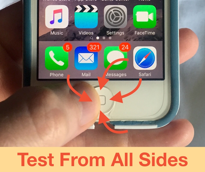 Test Home Button From All Sides