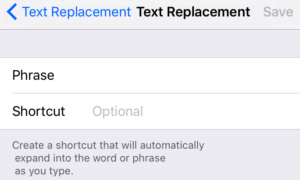 New Text Replacement