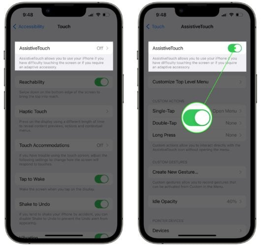 activar Assistivetouch en el iphone ios 15