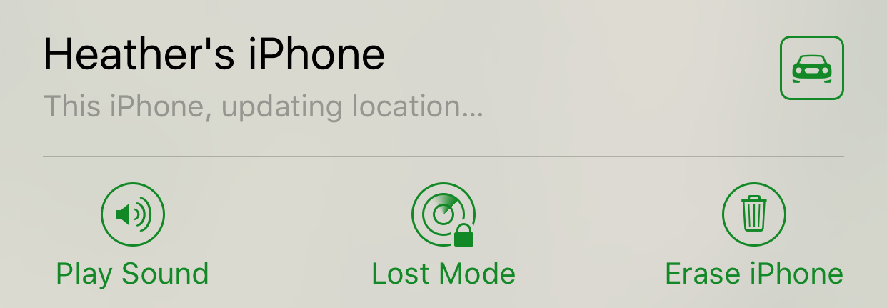 Find iPhone Options