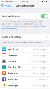 iPhone Location Services