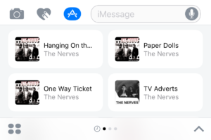 Using the Apple Music app in iOS 10 Messages.