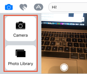 Full screen camera and Camera Roll in Messages for iOS 10.