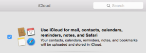 Syncing Notes and other iCloud services with your Mac.