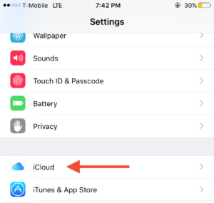 Adding an iCloud account to your iPhone.