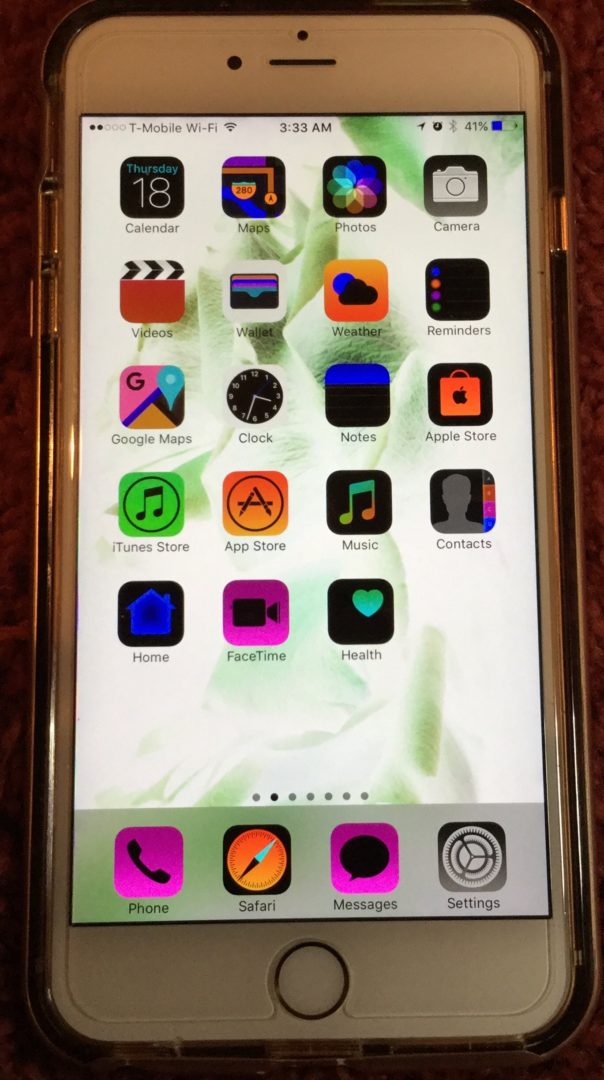iPhone in Invert Colors