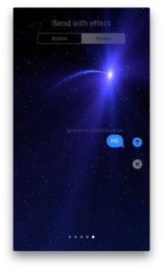 Send With Shooting Star Messages App On iPhone