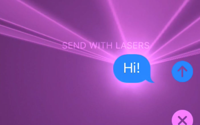 Why Are There Lasers In The Messages App On My iPhone?