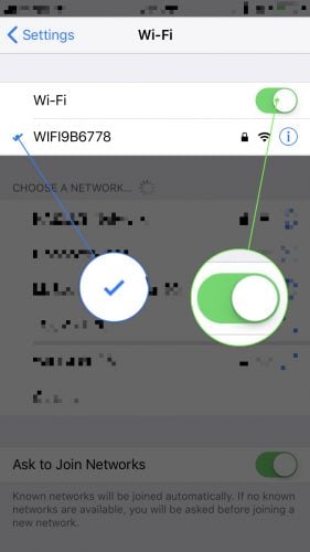 check connection to wifi