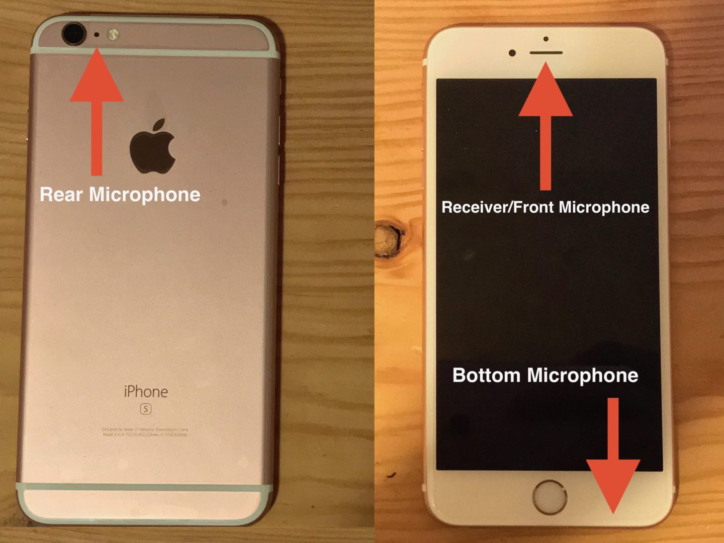 Locating your iPhone's microphones. 