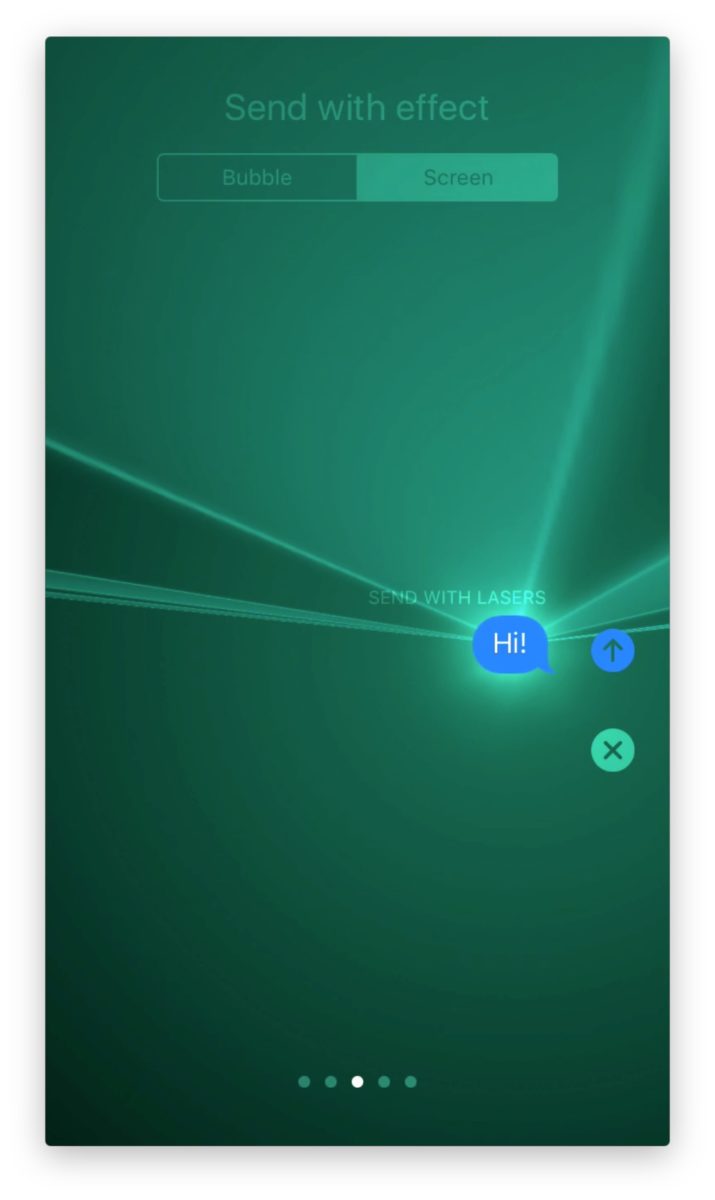 how do you send messages with lasers on iphone