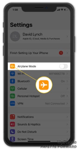 make sure airplane mode is off