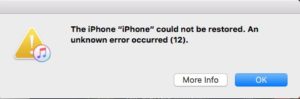 This iPhone Could Not Be Restored iOS 10