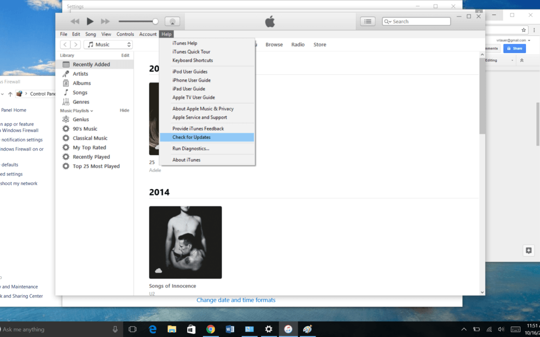 Verifica las actualizaciones de iTunes