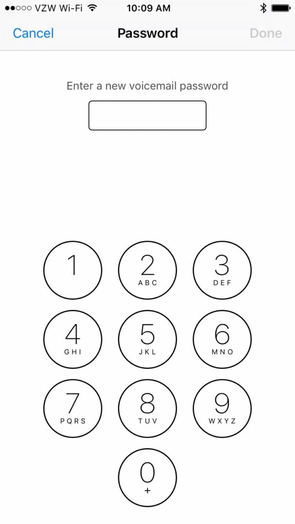 Enter New Voicemail Password iPhone