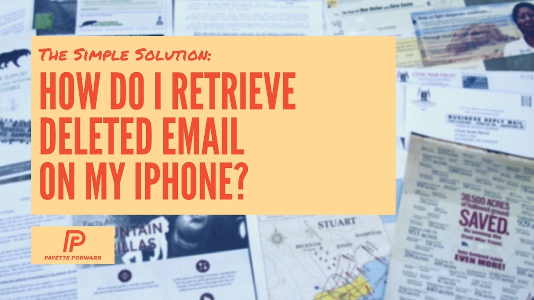 how can i find a deleted email on my iphone