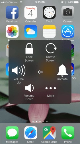 Turn off iPhone with AssistiveTouch