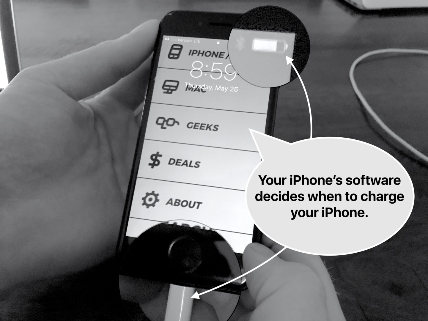 Le logiciel iPhone décide quand charger votre iPhone