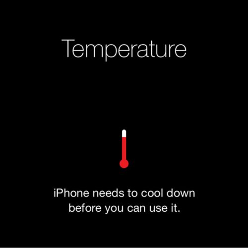 iPhone Temperature Warning