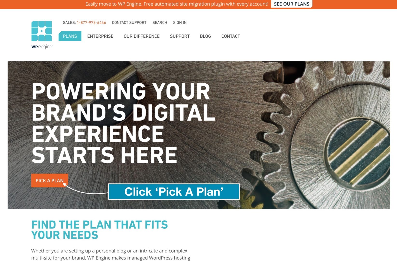 click pick a plan wp engine coupon code