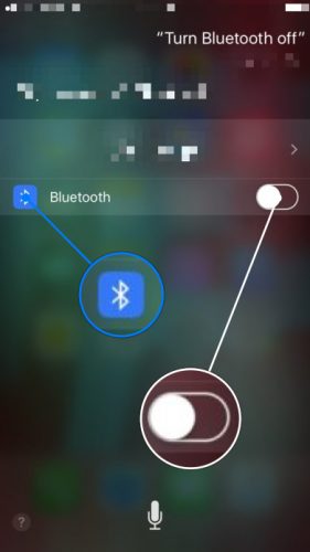 turn off bluetooth using siri on your iphone