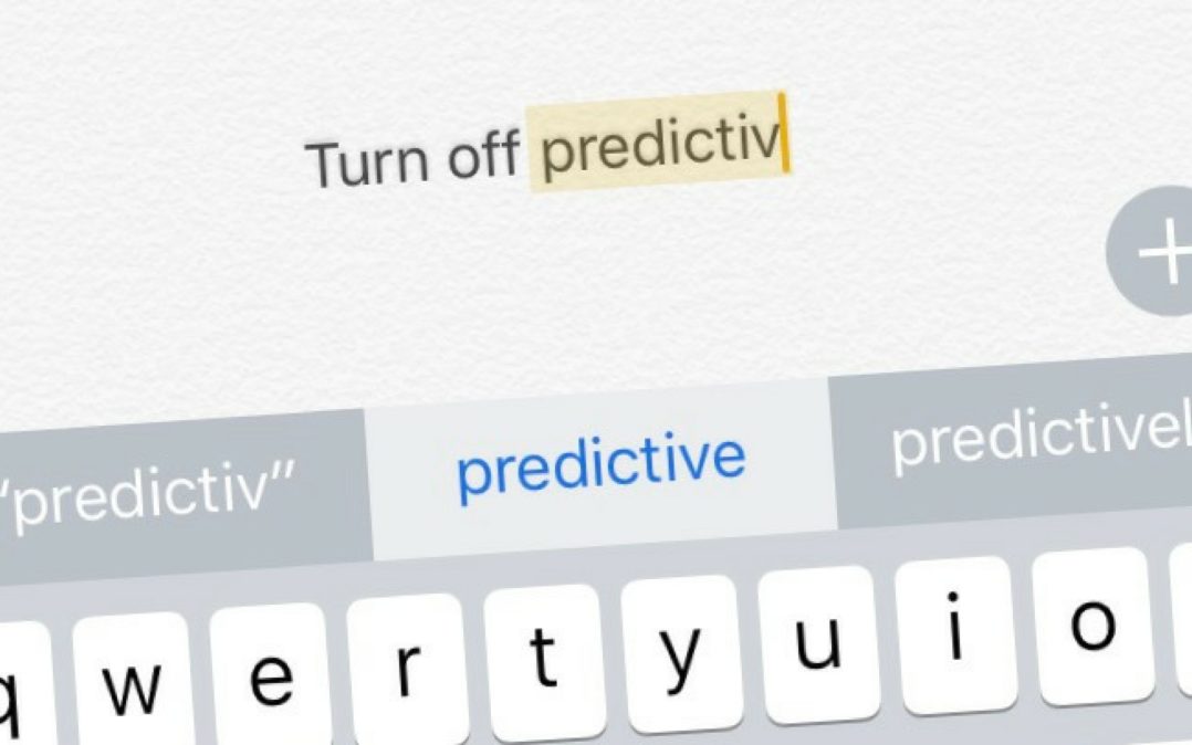 turn off ios predictive text