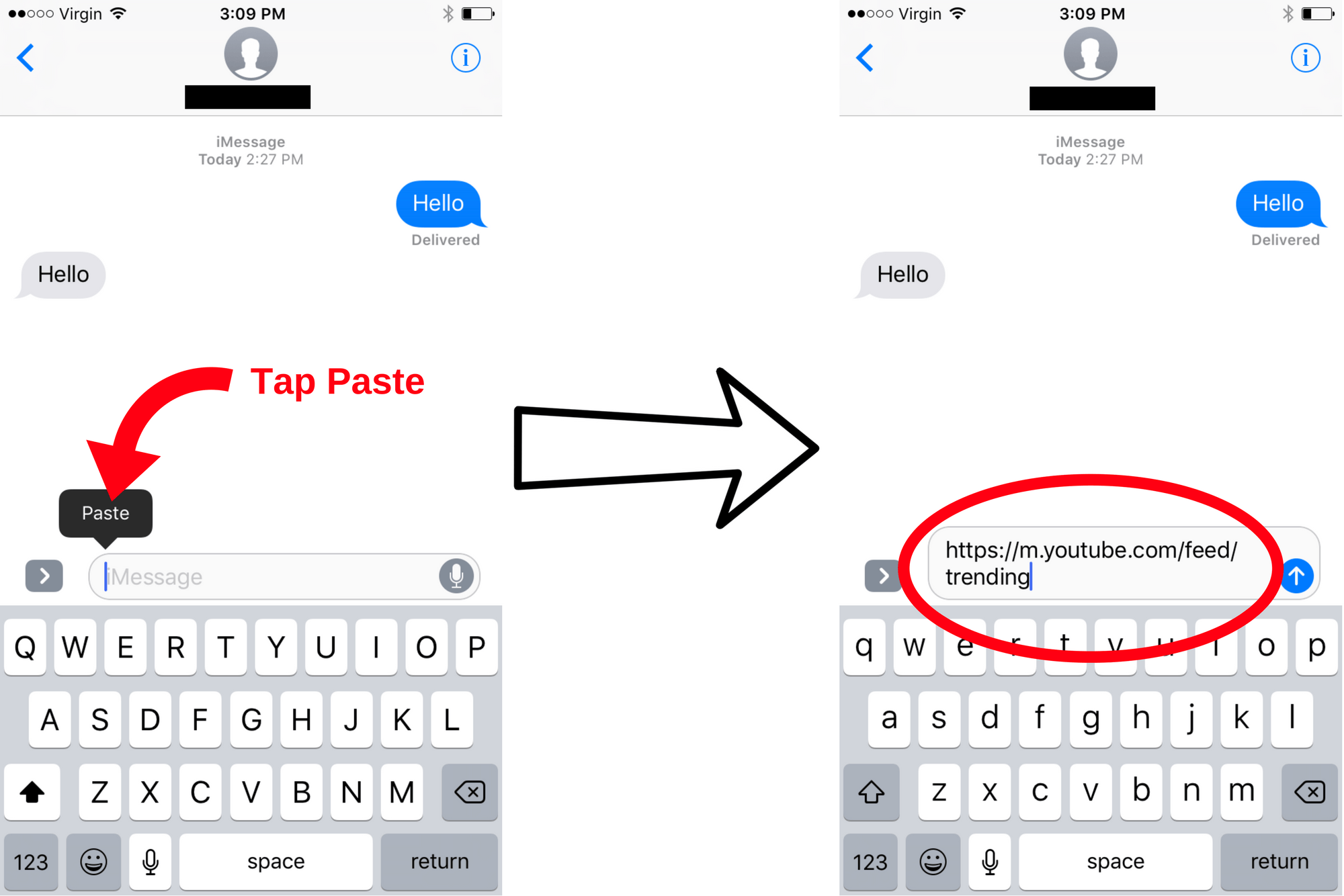 copy message on iphone