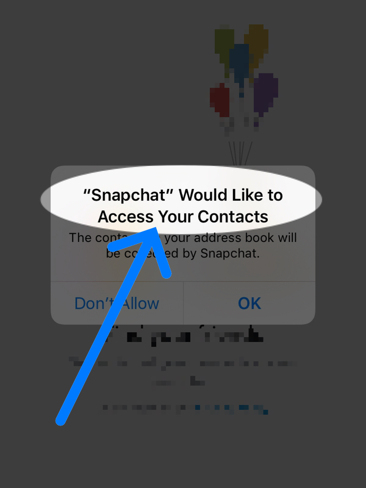 snapchat wants access to contacts security