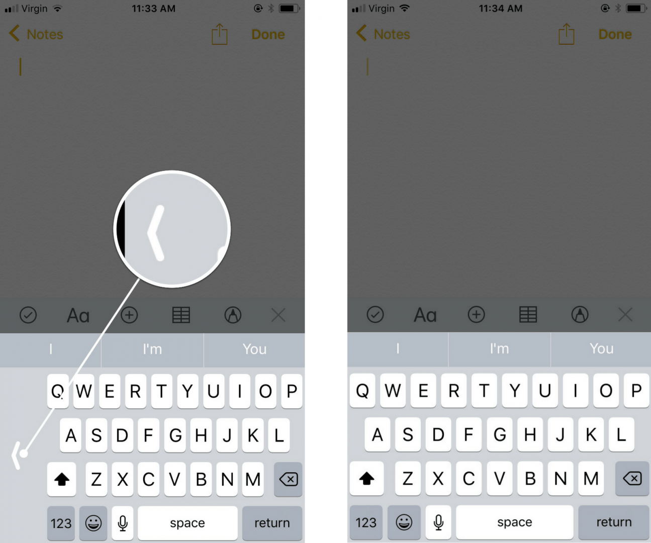 return to two handed iphone keyboard