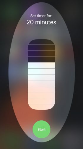 3d touch timer control center