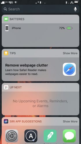 widgets on iphone