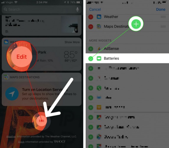 How to set up widgets on iphone