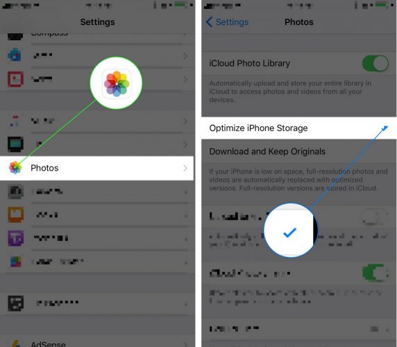 how to optimize photos on an iphone