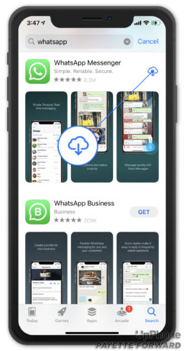 reinstall whatsapp on iphone