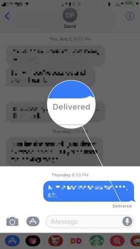 iMessage delivered 