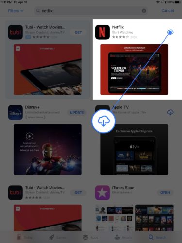 reinstall netflix on ipad