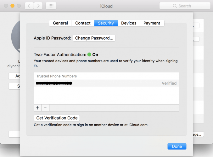turn on two factor authentication mac